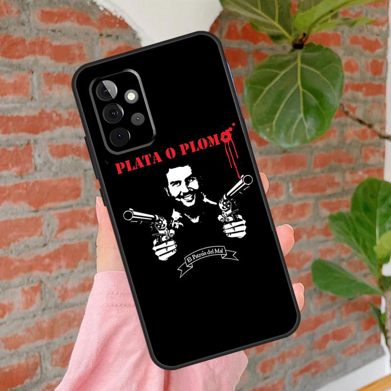 Plata O Plomo Narcos Pablo Escobar Phone Case For Samsung Galaxy A15 A25 A55 A54 A34 A14 A35 A52 A32 A12 A51 A71 A13 A33 A53