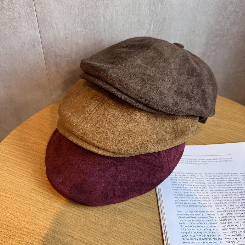 Solid Color Vintage Hat Women Polyester Material Sun Protection Adjustable Fit