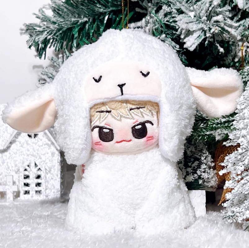 AXLUCE - Plush Clothes - 10cm - 15cm - Plush Toy - Clothes - Doll - Rabbit - Sheep - Goose (White Sheep)