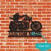 Custom Motorcyclist Metal Wall Art Personalized Name Farmhouse Porch Patio Gift Motorcycle Fan