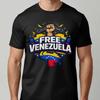 Free Fist Emblem TShirt Venezuela Flag Unisexs Graphic Tshirts Crewneck Regular Short Sleeve Casual Style Unisex Adult Streetwear
