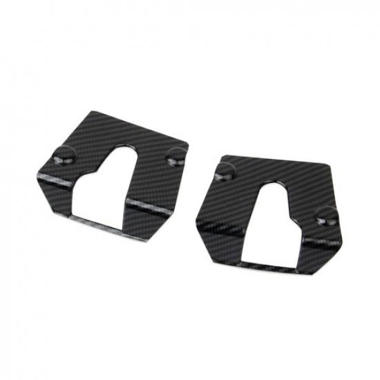 Carbon Fiber Style Door Lock Cover Buckle Trim For Chevrolet Corvette C6 2005+