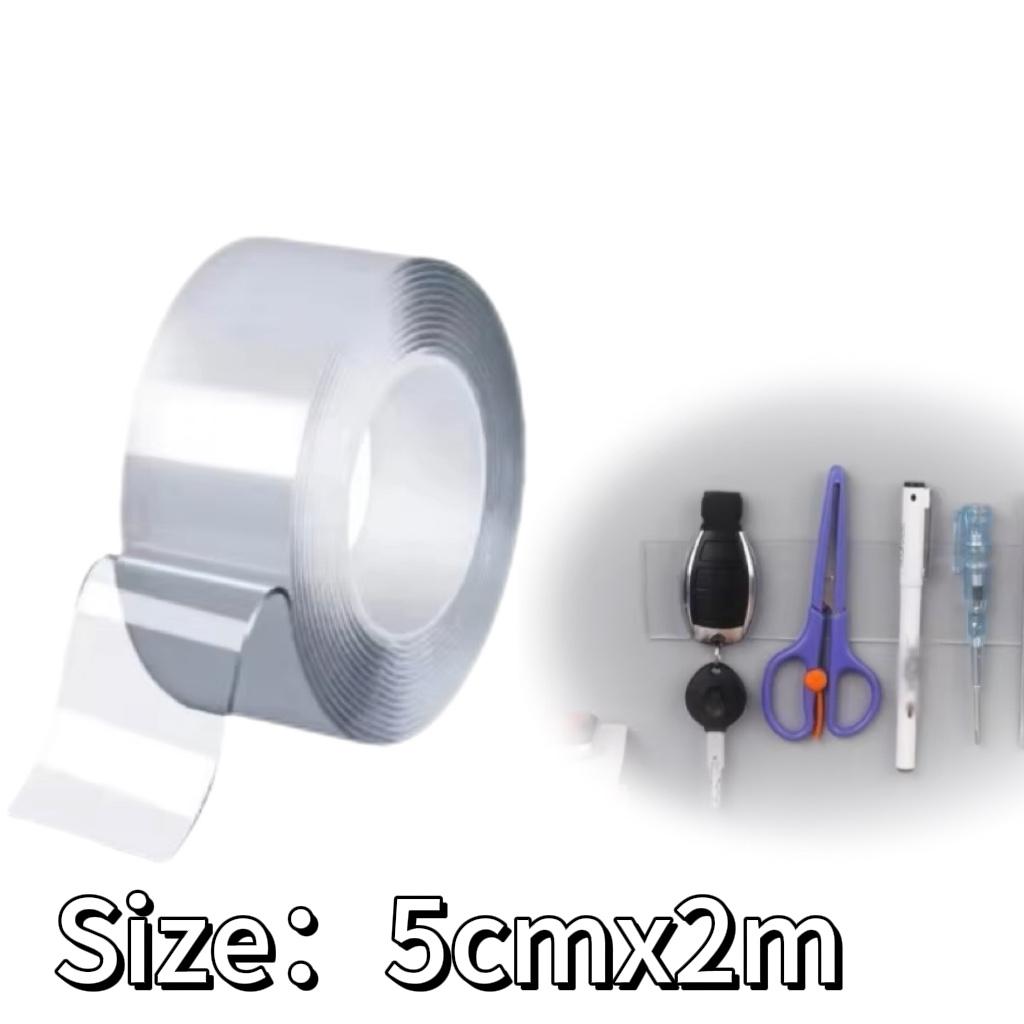 Double Sided Adhesive Tape Strong Transparent Nano Double Sided Sticky Tape Waterproof Reusable Wall Stickers Super Strong