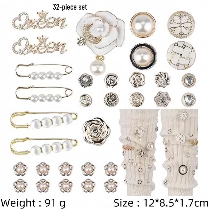 Gold Socks Charm Brooch: Shiny Jewelry Pin and Safety Pin for Sock Accessories