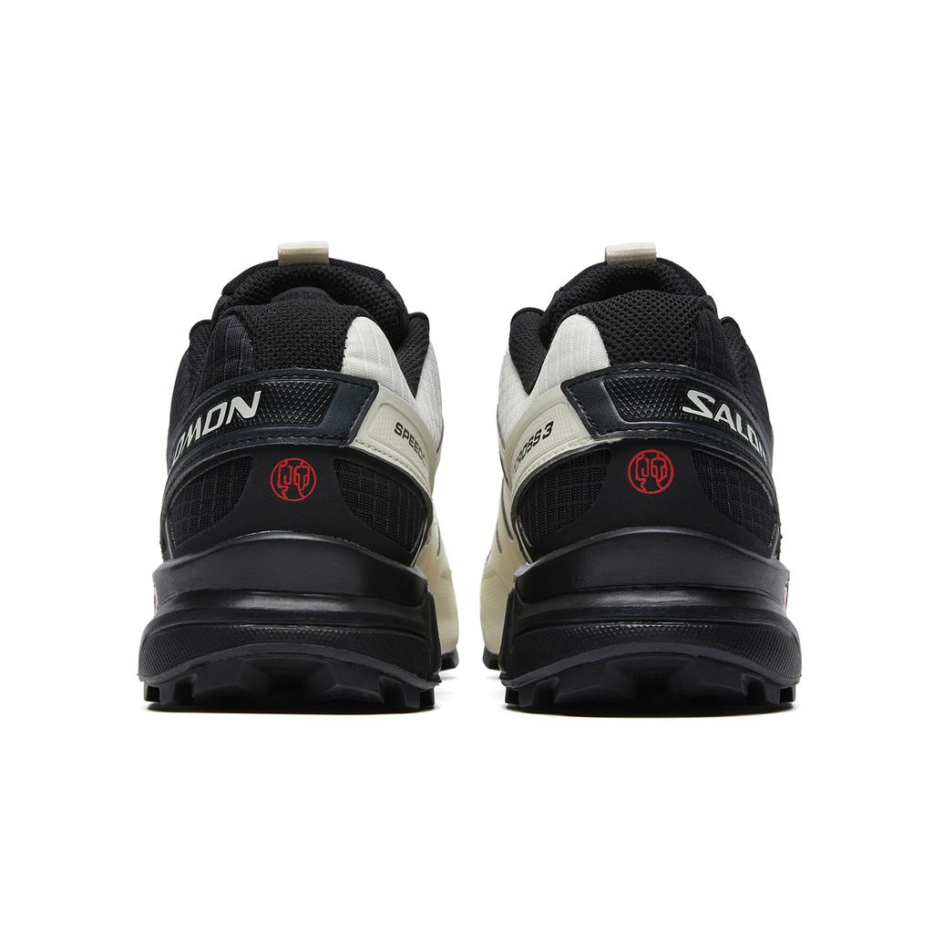 SALOMON Speedcross 3 Dual Aura Yin Yang Serie Low Top Trailrunning Schuhe Unisex Sneaker Schwarz Vanille Feuerrot 478442