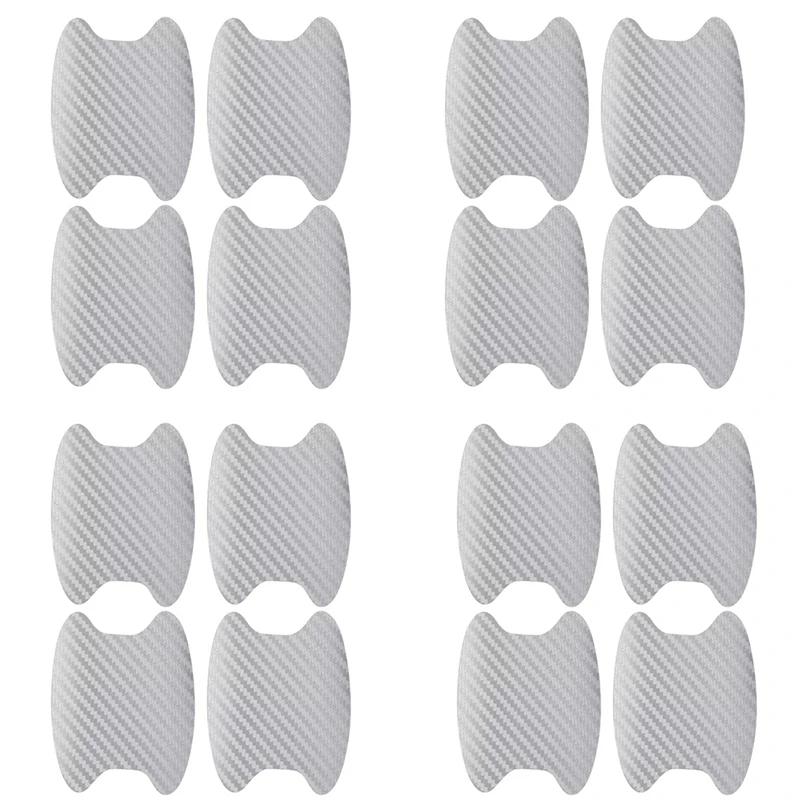 4 bucăți/set autocolant pentru ușa mașinii din fibră de carbon capac rezistent la zgârieturi Film de protecție pentru mânerul auto Accesorii auto pentru stilul exterior