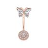 Dangled Design Butterfly Navel Jewelry Stainless Steel Belly Rings  Seaside