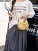 Korean Style 2025 Women's Genuine Leather Dumpling Shoulder Handbag