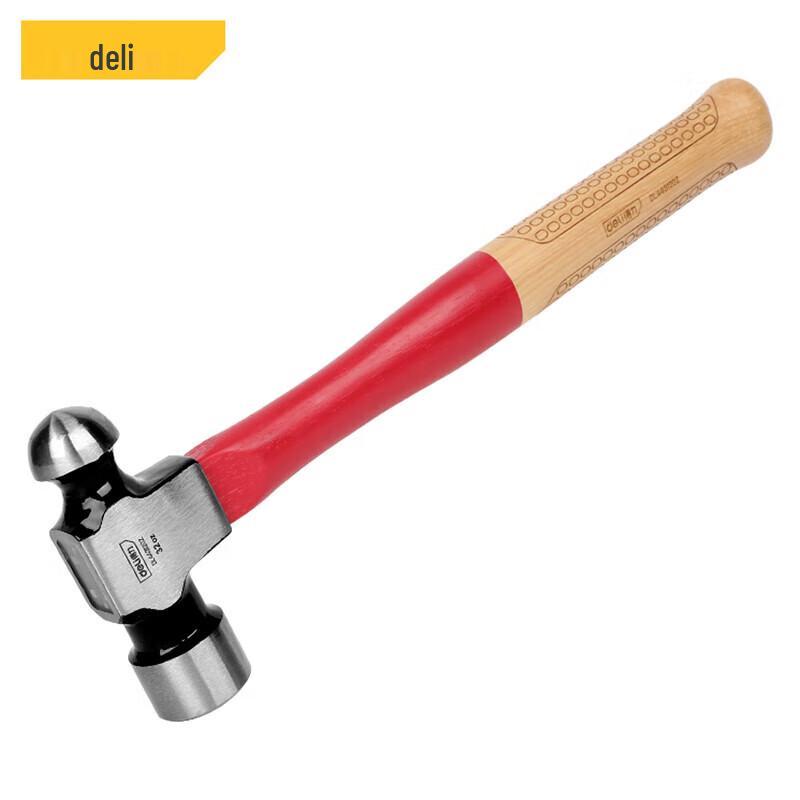 Deli Professional Wooden Handle Ball Peen Hammer