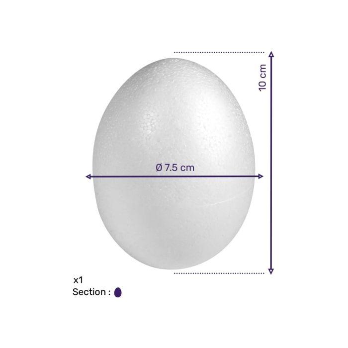 Polystyrene Egg - Rayher - White - Mixed