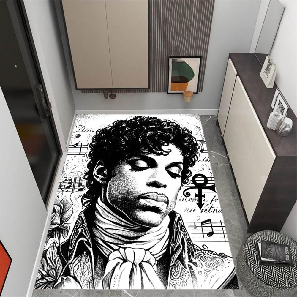 Prince Retro Music Icon Poster Floor Rug Office Rug Suitable For Living Rooms Kitchen Game Room Dormitory Antislip Carpet Anime Office Decor