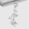 Versatile Key Ring Butterfly Bowknot Star Heart Beaded Keyring Bag Pendant Backpack Decoration for Daily Use and Parties
