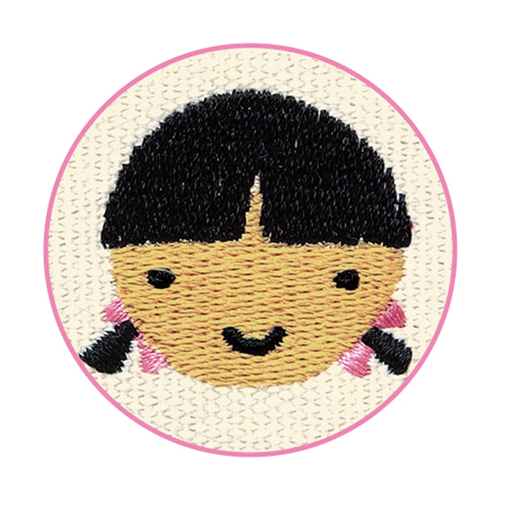 Gakken Staful Gomi Taro Embroidered Pouch, Medium, Face, H18033