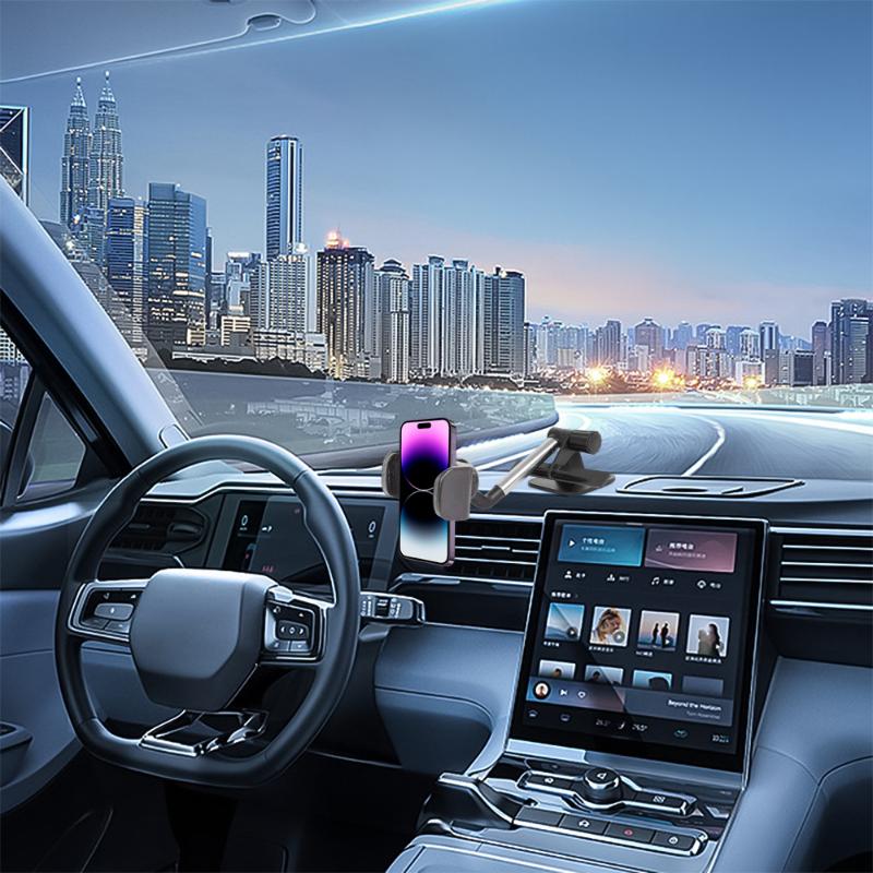 Car Rear Mirror Telescopic Phone Holder Paste Mount 360 Degree Navigation Auto GPS Phone Stand Bracket for Iphone Samsung Xiaomi