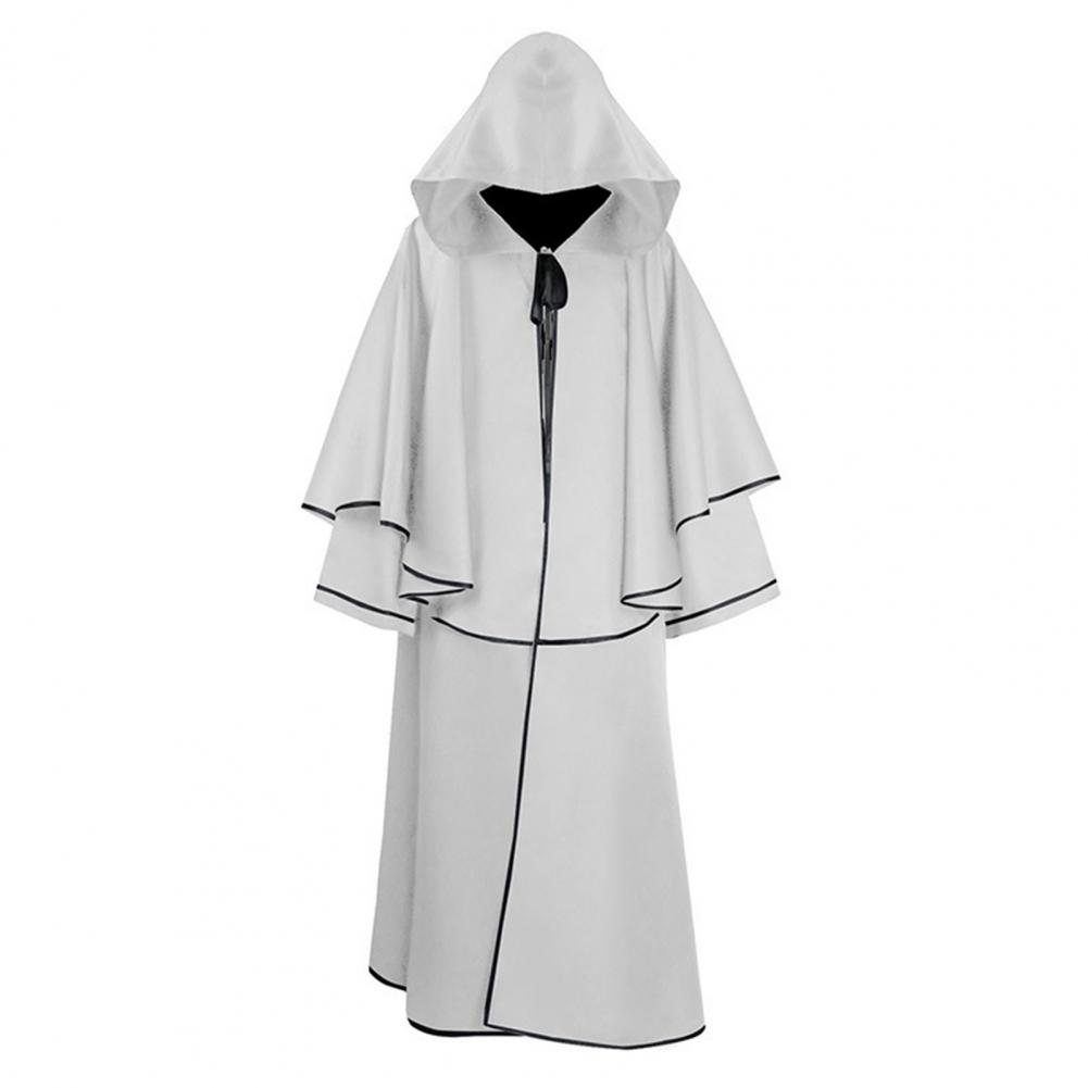 Halloween Děti Cosplay Plášť Středověký Bůh smrti Zavazování Kapuce Volný Celá délka Čistá barva Unisex Jeviště Představení Vtip
