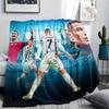 Calcio Ronaldo, coperta in flanella con motivo, alta qualità, confortevole per tutte le stagioni, decorazione per la casa, calore e comfort, perfetta per i regali.
