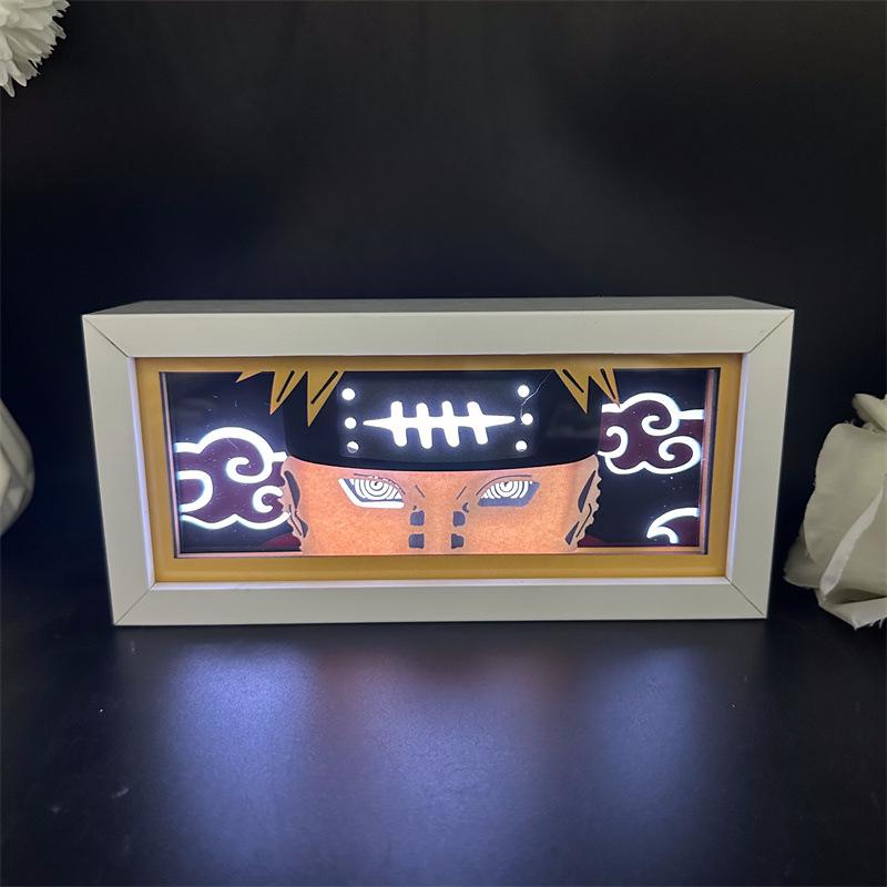 Naruto Anime Paper Carving Lamp: Desktop Ornament & Photo Frame Figurine