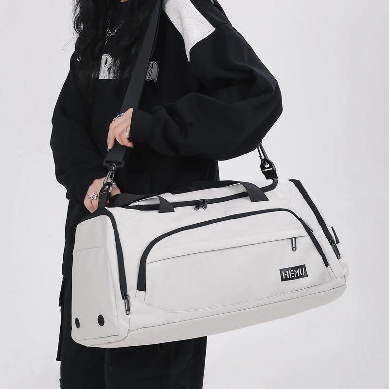 Couple Model Wet and Dry Separation Trendy and Cool Fitness Bag for Going Out for Fun Large Capacity Shoes with Silo Travel Bag for Tying Rod