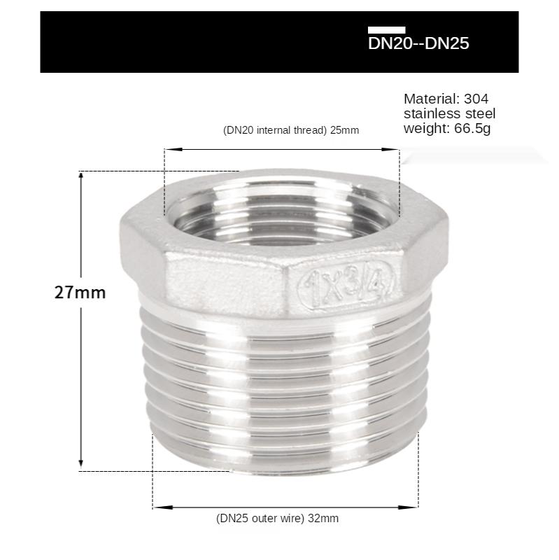 1/8 "1/4" 3/8 "1/2" 3/4 "1" 1-1/4 "NPT Männlich Zu Weiblich Gewinde 304 Edelstahl Reduzierbuchse Reduziert Rohr Fitting Anschluss