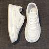 Women's Versatile Thick-Soled White Leather Sneakers for Spring & Autumn - Casual Sports & Skate Shoes