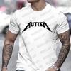 Pánské tričko s potiskem autismu, ležérní módní trička, měkké módní tričko s potiskem, oblečení Harajuku, pohodlné pánské tričko