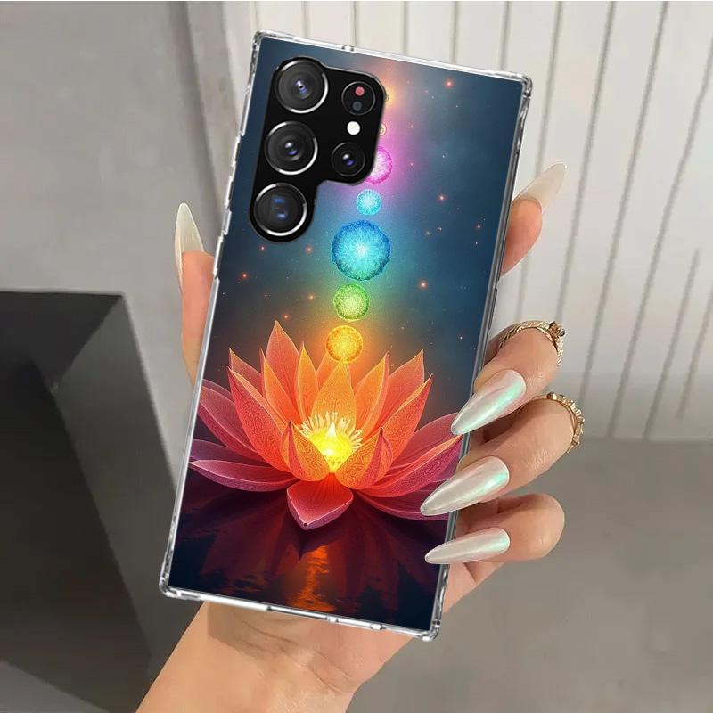 Yoga Chakra Spiritual Energy Universe Phone Case for Samsung Galaxy S26 S24 S23 Ultra S25 Edge S22 S21 Plus S20 FE + Soft Print