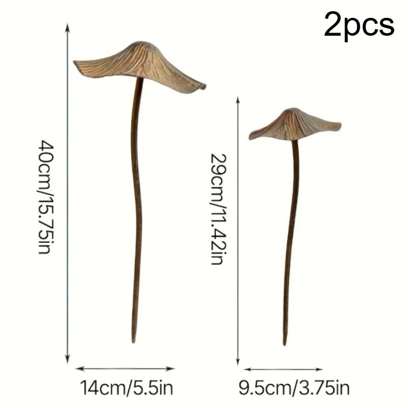 

2/3pcs Retro Metal Rusty Mushroom Garden Decoration Set Outdoor Rusty Mushroom Plaque Lawn Garden Decoration Home Yard Ornaments