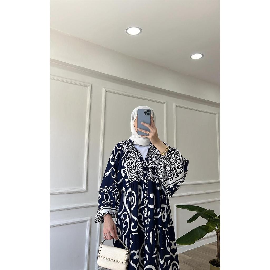 Rochie din viscoza cu model din stofa premium