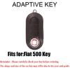HIBEYO Key Fob Cover for Fiat 500 Linea 3 Button Filping Smart Remote Auto Key Shell with Leather Keychains for Fiat 500 Accessories Soft TPU Key