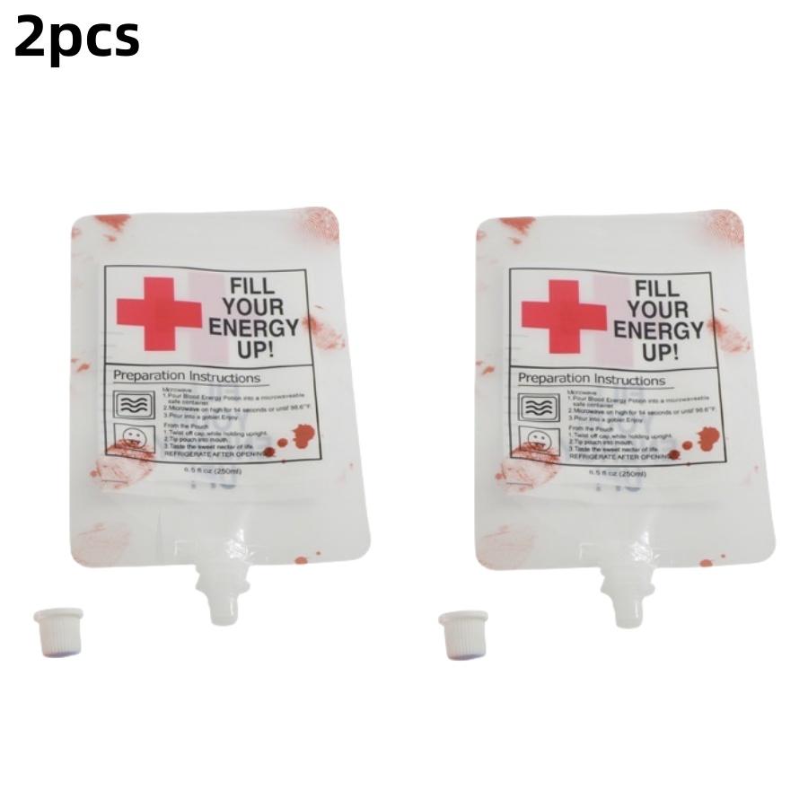 

2/5 шт. Хэллоуин Имитация пакета крови Вечеринка Ресторан Присоска Пакет для напитков Украшение стола Подвесной дозирующий пакет Пакет для пива с Фу