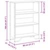 Bookshelf Smoked Oak 80 x 31 x 106 cm Wood Based Material