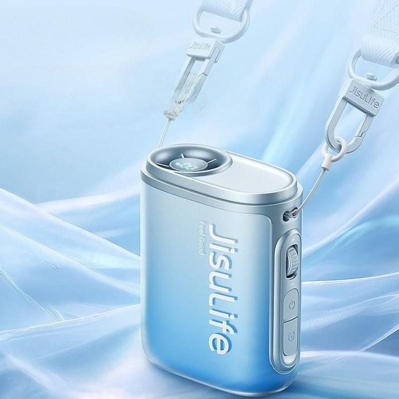 Outdoors Portable Neck Fan 4500mAh Battery with 100 Wind Speed Wearable Waist Fan with LED Display Ultra-Lightweight Fashion Fan