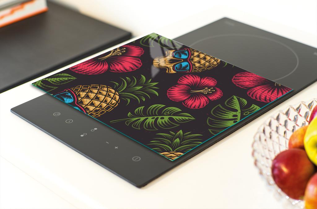 SZKLANA DESKA DO KROEJNIA 30x22 ANANAS