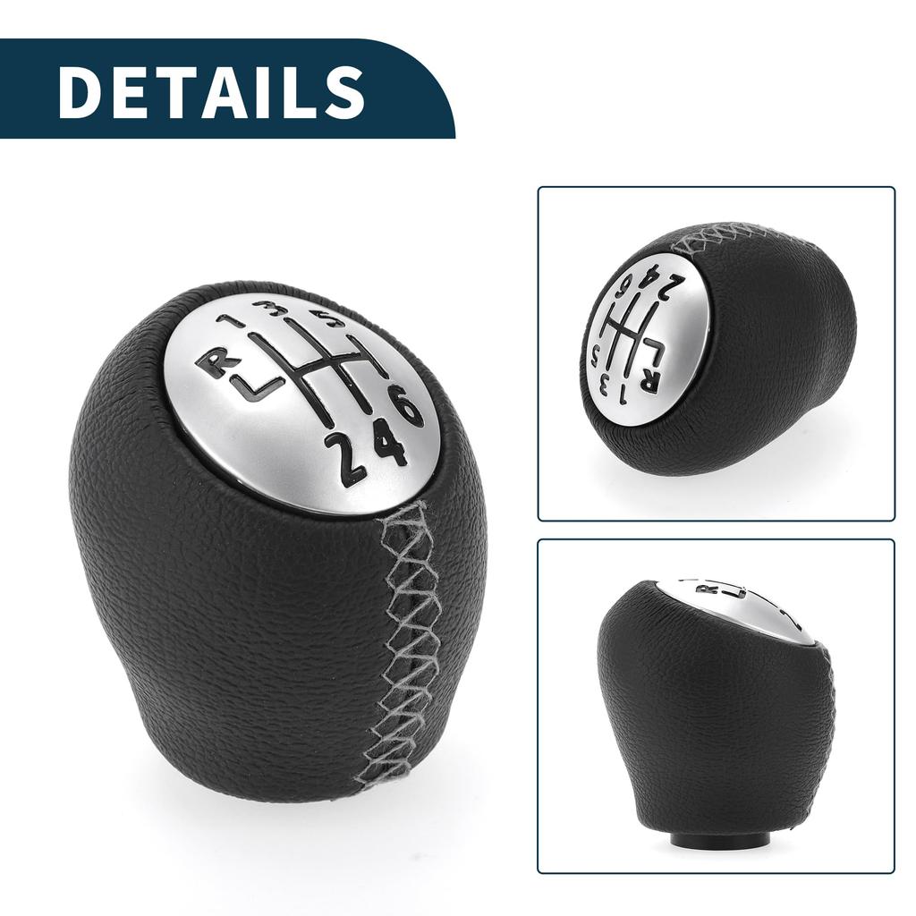 TUCKBOLD Manual Gear Shift Knob for Renault Clio Ergonomic Design 6-Speed 2005-2014 (1pc) -