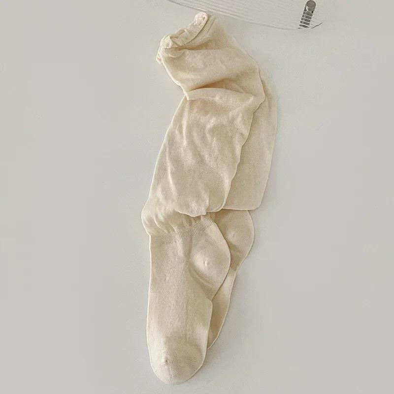 Ciorapi de vară, negru, alb, femei, fete, înalți, șosete lungi, JK, jambiere japoneze, costume subțiri, largi, ciorapi de balet dulci