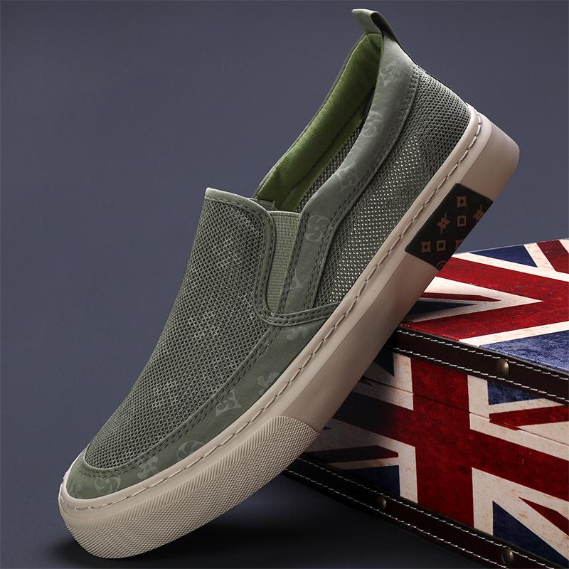 New Spring Mens Shoes Korean Versatile Trendy Mens Canvas Shoes Fashionable Comfortable Breathable Flat Shoes for Men