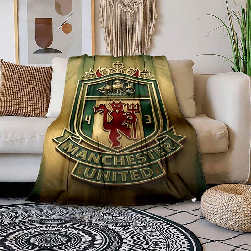 Manchester Crest Artwork Blanket Sofa Blanket Blanket Digital Printing Sheet Office Rest Blanket