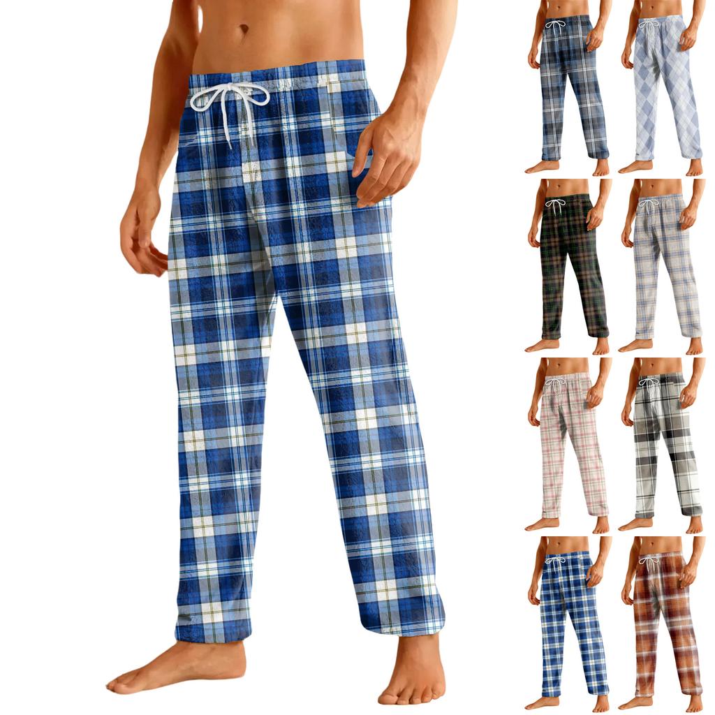 Men's Home Soft Pajama Pants Drawstring With Pockets Casual Sports Pants