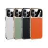 Luxury Electroplated Cowhide Protective Case for iPhone 17 Pro Max - Unisex, Soft Shell