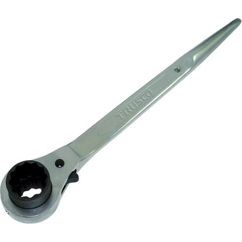 TRUSCO TRW-1013 Double-Ended Ratchet Wrench, Claw Type, Hex 10x13mm