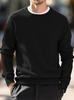 2024 Autumn/Winter Men's Round Neck European-American Knitwear Thin Wool Sweater