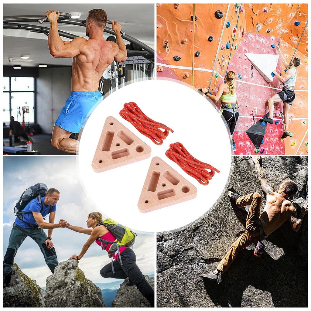 Multifunctional Rock Climbing Hangboard Portable Finger Training Equipment with Various Holds for Finger Strength&Pull Up Grip