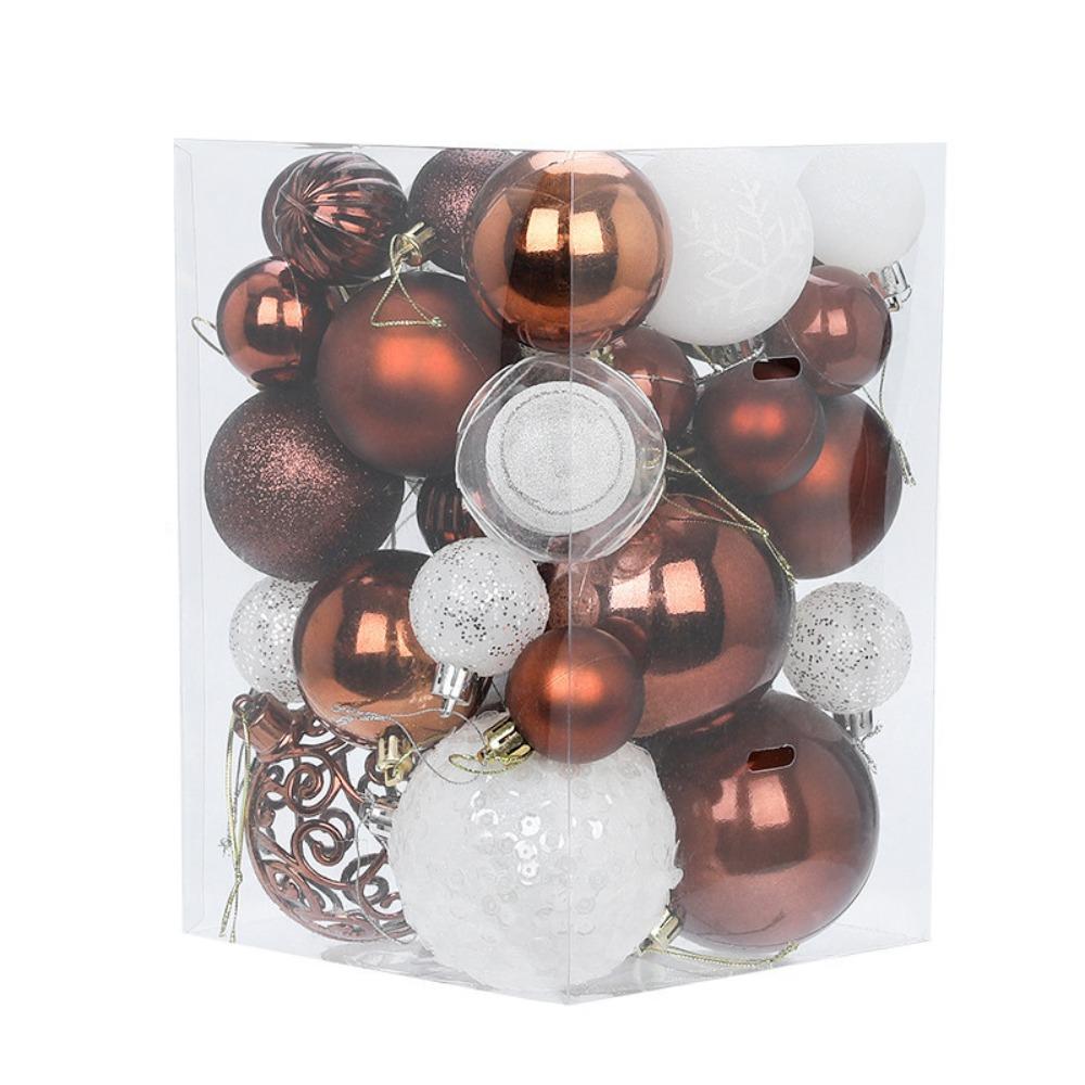 

36pcs Crafts 4/6/8cm Christmas Ball set Creative Delicate Christmas Tree Pendant Painted Colorful Hanging Ornament Wedding other