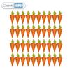 1-200PCS Creative Carrot Packaging Box Orange Candy Chocolate Cone Shaped Paper Gift Boxes Kids Easter Birthday Party Gift Bag