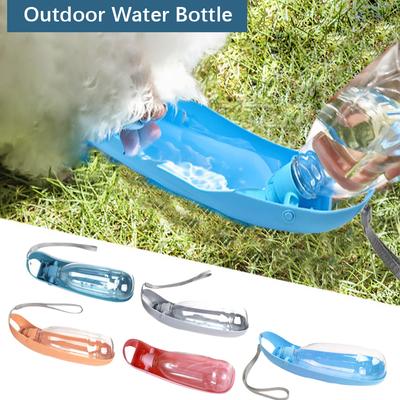 Copo de água para cachorro, garrafa portátil, alimentador automático pendurado, suprimentos para animais de estimação, fácil de transportar, água potável para áreas externas, multicolorido disponível