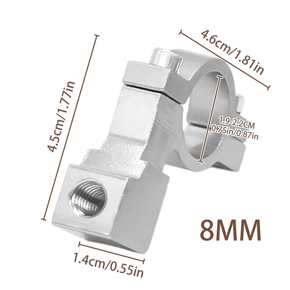 

Motorcycle Mirror Mount 2 Pieces Aluminum Alloy Universal Bracket, Motorcycle Rearview Mirrors Bracket for Hiking, Cycling
