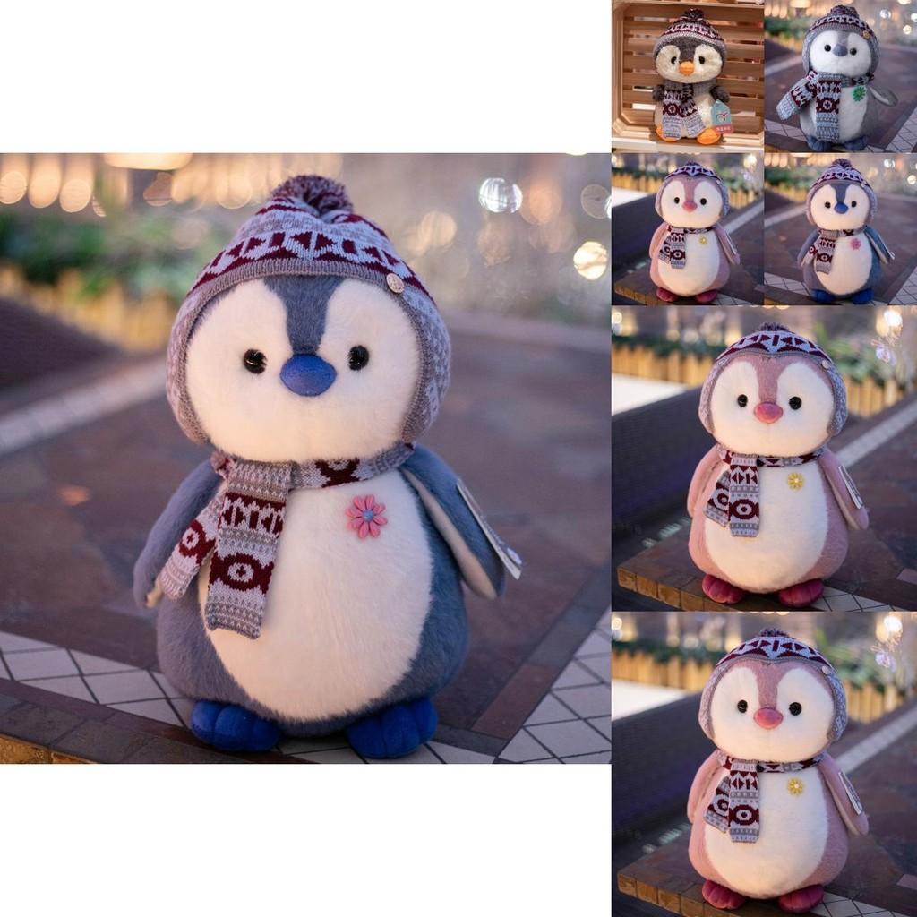 Entzückendes Winterpinguin-Plüschtier mit Schal und Mütze für Mädchen Niedliche Geschenkidee