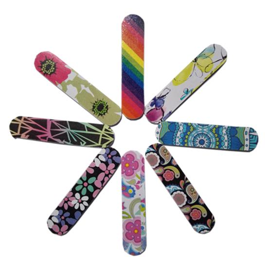 10Pcs Flower Mini Double Sided Nail Art Files for Polishing Buffing Sanding