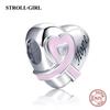 Fit Original European Bracelet 925 Sterling Silver Pink Enamel Dangle Beads Nail Polish Pendant Charms For Women Fashion Jewelry