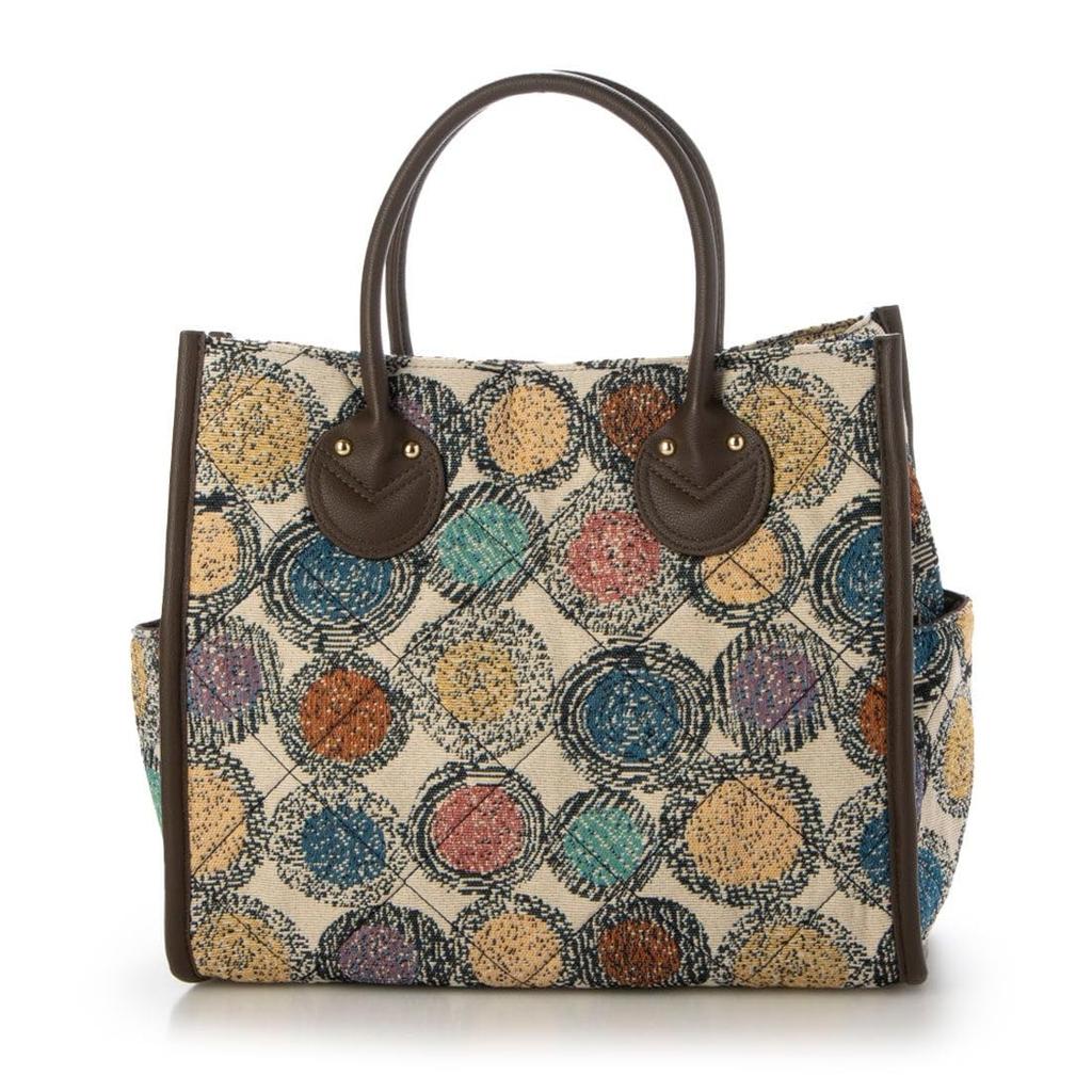 Jacquard Quilted Square Tote Bag M